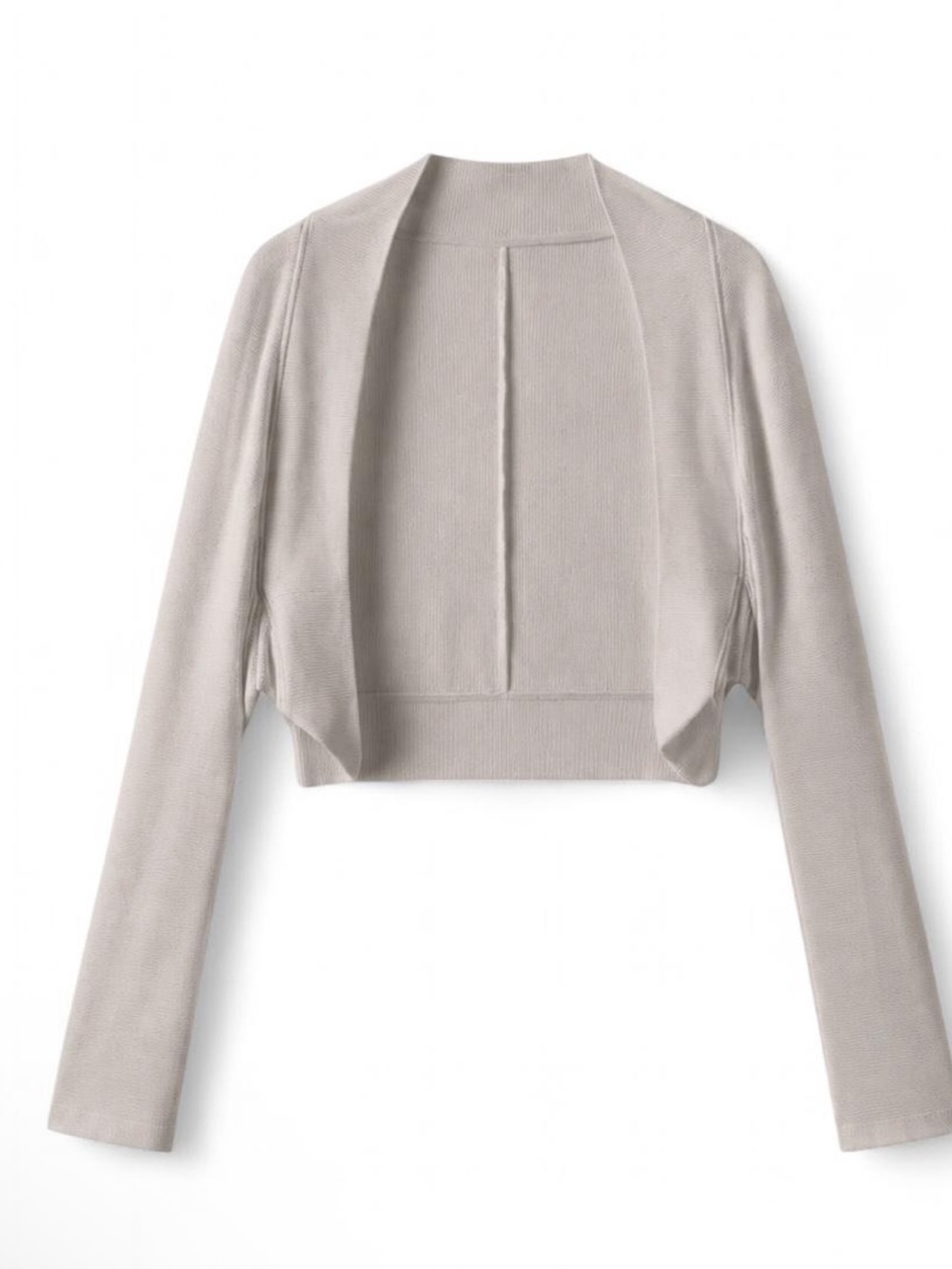 OGL Grey Bamboo Blend Breathable Summer Cropped Shrug Cardigan Size Medium - Picture 2 of 2